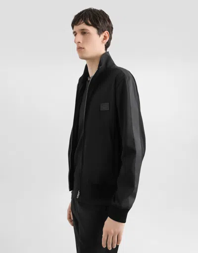 Dolce & Gabbana Jacket With Logo Plaque In Black