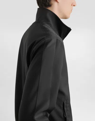 Dolce & Gabbana Jacket With Logo Plaque In Black