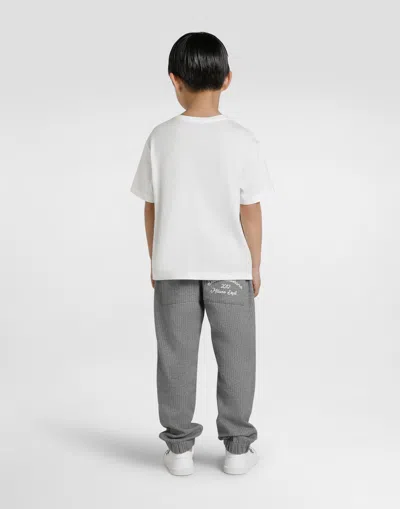 Dolce & Gabbana Pinstripe Trousers In Gray