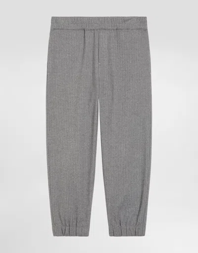 Dolce & Gabbana Pinstripe Trousers In Gray
