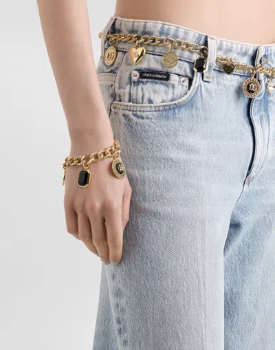 Dolce & Gabbana Like A Virgin Rope Charm Bracelet In Gold