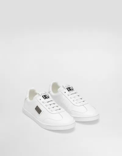 Dolce & Gabbana Dg Original Calfskin Sneakers In White
