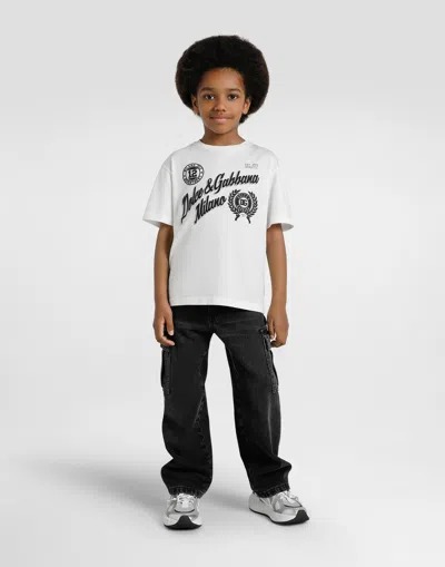 Dolce & Gabbana T-shirt With Dg Print In White