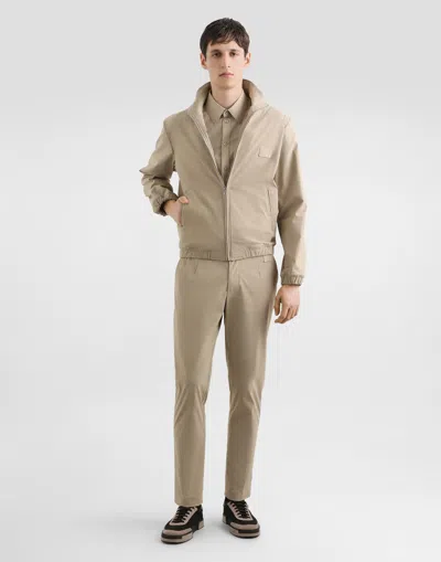 Dolce & Gabbana Trousers With Back Pockets And Belt Loops In Neutral
