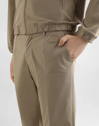 Dolce & Gabbana Trousers With Back Pockets And Belt Loops In Neutral
