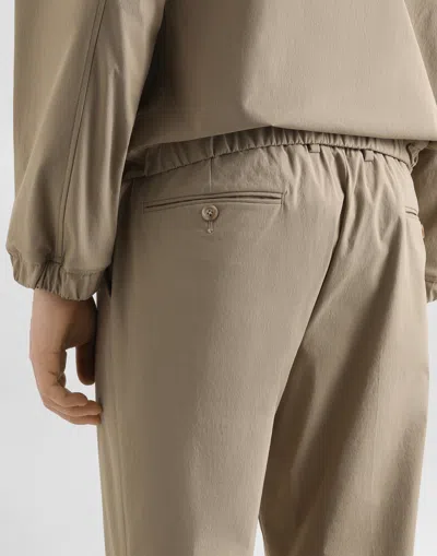 Dolce & Gabbana Trousers With Back Pockets And Belt Loops In Neutral