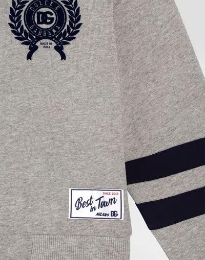 Dolce & Gabbana Button-up Embroidered Cardigan In Gray