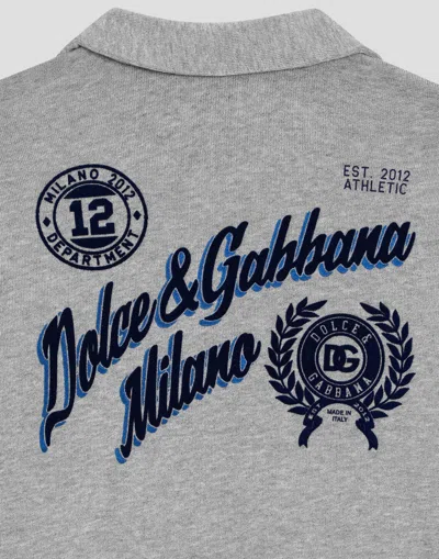 Dolce & Gabbana Button-up Embroidered Cardigan In Gray