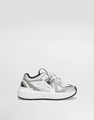 Dolce & Gabbana Nylon And Mesh Sneakers In Multi
