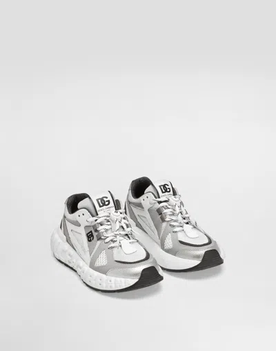 Dolce & Gabbana Nylon And Mesh Sneakers In Multi