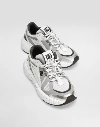 Dolce & Gabbana Nylon And Mesh Sneakers In Multi