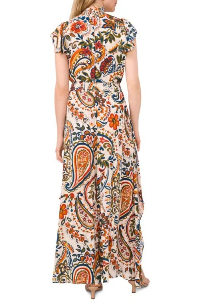 Halogen ® Flutter Sleeve Wide Leg Jumpsuit In Brown