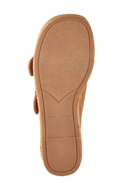 Marc Fisher Ltd Floral Dual-buckle Platform Sandals In Sand