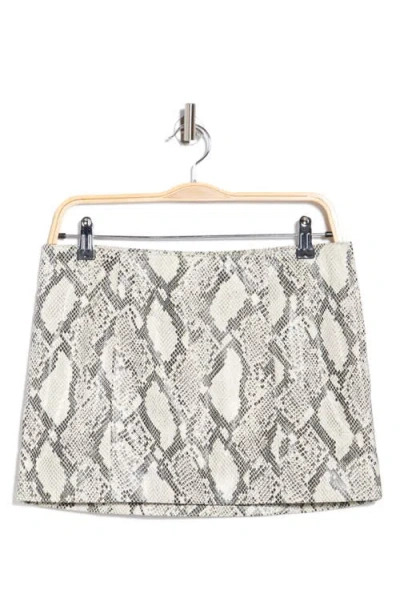 Rag & Bone Emerson Snakeskin Print Leather Skirt In Multi