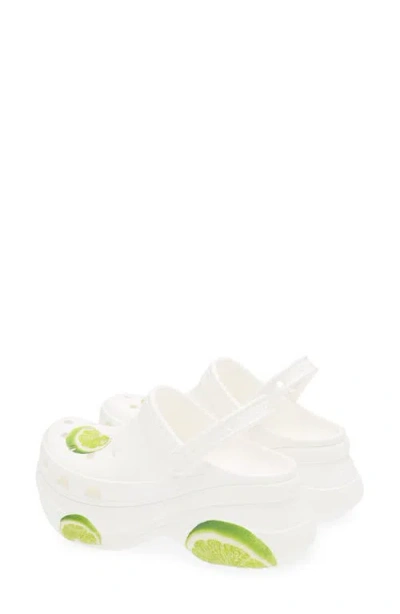 Crocs Bae Fresh Fruits Platform Clog In White