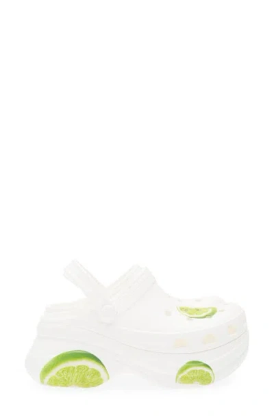 Crocs Bae Fresh Fruits Platform Clog In White