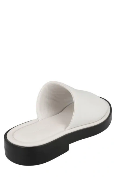 Ferragamo Giunone Leather Slides In White