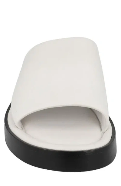 Ferragamo Giunone Leather Slides In White