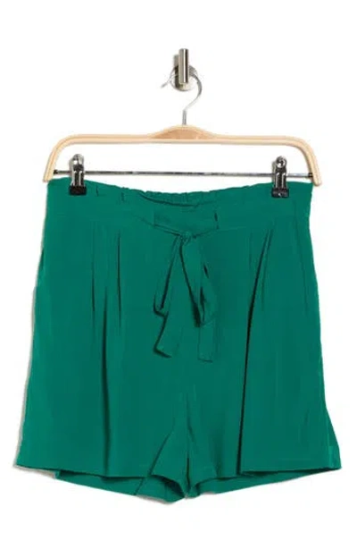 Dr2 By Daniel Rainn Tie Front Shorts In Green