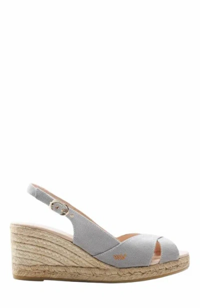Viscata Llansa Canvas Espadrille Sandal Wedges In Gray
