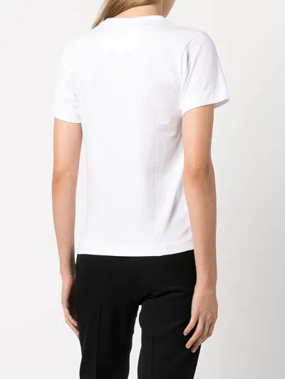 Comme Des Garçons Play Printed Heart Cotton T-shirt In White