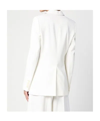 Stella Mccartney Ivory Wool Single-breasted Jacket In White