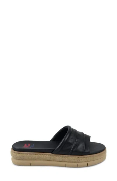 National Comfort Marieller Platform Slide Sandal In Black