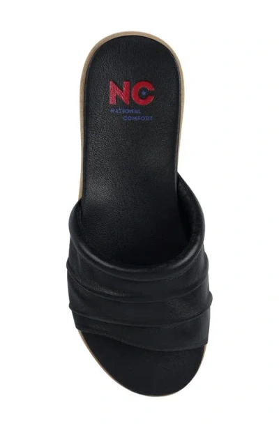National Comfort Marieller Platform Slide Sandal In Black