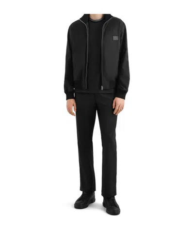 Dolce & Gabbana Jacket With Logo Plaque In Black