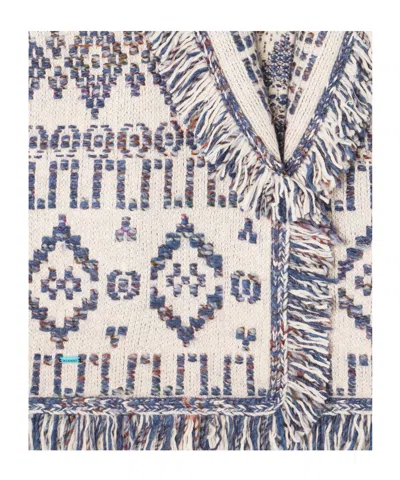 Alanui Grunge Beat Cardigan In Gray