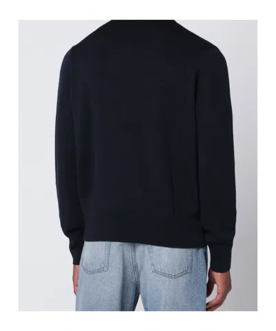 Ami Alexandre Mattiussi Ami Paris Ami De Coeur Midnight Blue Turtleneck In Black