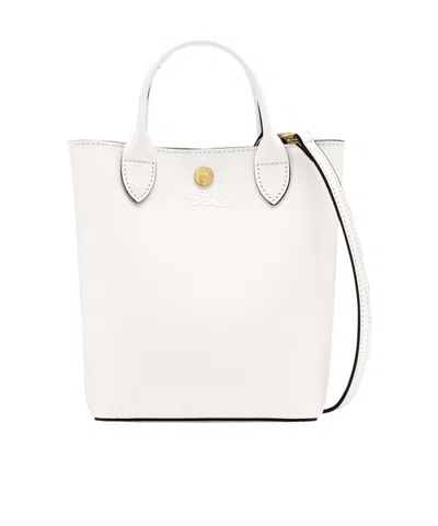 Longchamp Épure Textured Leather Mini Bag In White