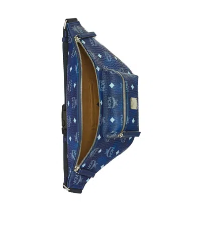 Mcm Belt Bags With Adjustable Strap And Front Pocket In Blue