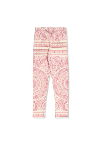 Versace Patterned Leggings In Pink