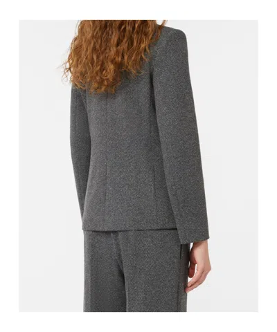 Weekend Max Mara Notched Button-fastening Jacket In Gray