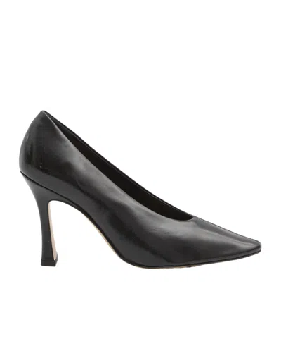 Bottega Veneta Scarpe Con Tacco Sofia In Pelle Verde Scuro Donna In Black