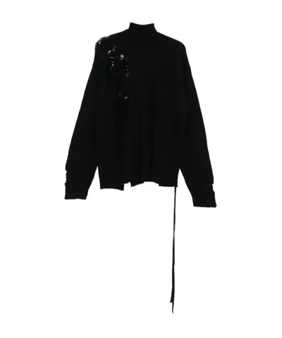 Ann Demeulemeester Turtleneck Sweater In Black