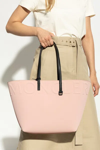 Moncler Mini Very Tote Bag In Pink