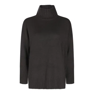 Antonelli Turtleneck Long Sleeve Sweater In Black
