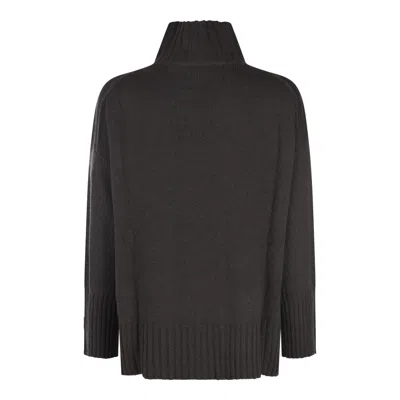 Antonelli Turtleneck Long Sleeve Sweater In Black