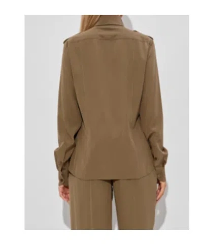 Tom Ford Silk Shirt In Brown
