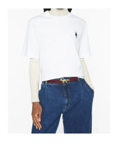 Maison Kitsuné Maison Kitsune' Dressed Fox Cotton T Shirt In White