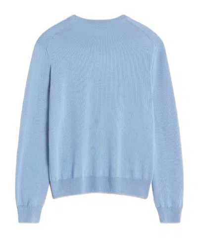 Maison Kitsuné Fox Head-patch Sweatshirt In Blue