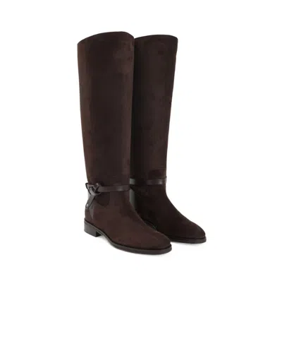 Jimmy Choo Lawton Knee Boot Flat In Black