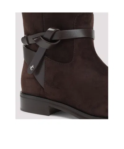 Jimmy Choo Lawton Knee Boot Flat In Black