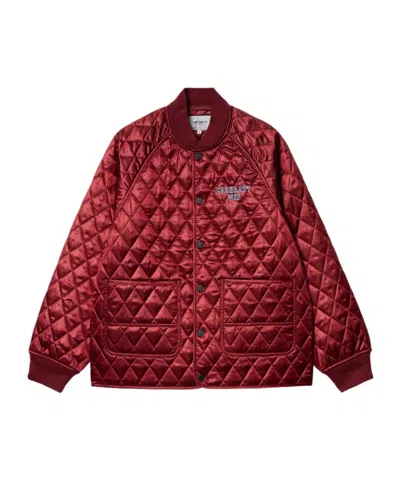 Carhartt Alumni Liner Quilted Ribbed Cuffs Front Pockets In Red