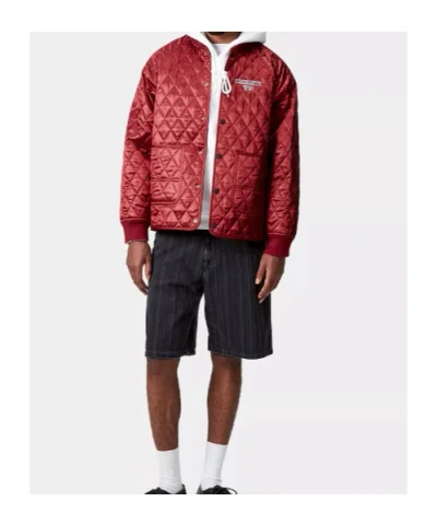 Carhartt Alumni Liner Quilted Ribbed Cuffs Front Pockets In Red