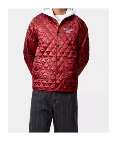 Carhartt Alumni Liner Quilted Ribbed Cuffs Front Pockets In Red