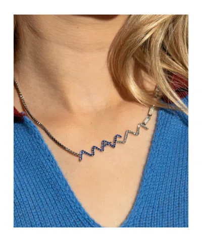 Marni Sapphire-wave Necklace In White