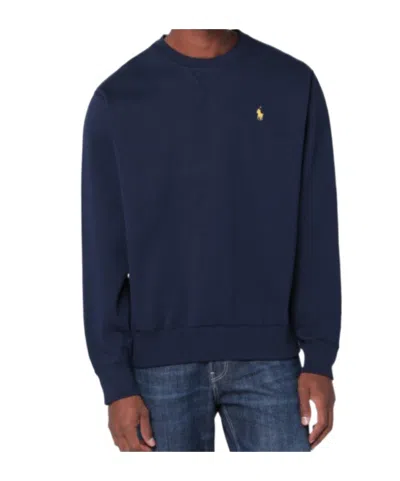 Polo Ralph Lauren Navy Blue Cotton-blend Sweatshirt In Blue